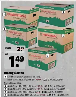 Hagebau Hagebaumarkt umzugskarton Angebot