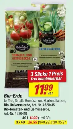 toom Baumarkt Naturtalent bio-erde Angebot