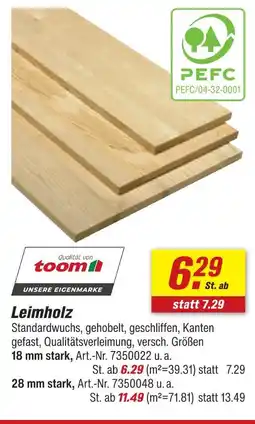 toom Baumarkt Toom leimholz 18 mm stark Angebot