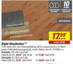 toom Baumarkt Rigid-vinylboden holzoptik Angebot