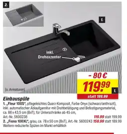 toom Baumarkt Einbauspüle fleur 100s Angebot