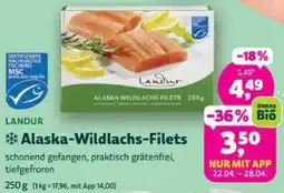 Biomarkt LANDUR Alaska-Wildlachs-Filets Angebot
