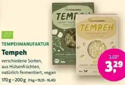 Biomarkt TEMPEHMANUFAKTUR Tempeh Angebot
