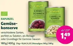 Biomarkt RAPUNZEL Gemüsekonserve Angebot