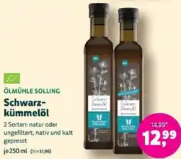 Biomarkt ÖLMÜHLE SOLLING Schwarzkümmelöl Angebot