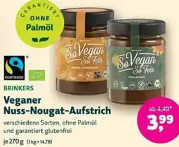 Biomarkt BRINKERS Veganer Nuss-Nougat-Aufstrich Angebot