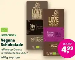 Biomarkt LOVECHOCK Vegane Schokolade Angebot