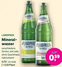 Biomarkt LANDPARK Mineralwasser Angebot