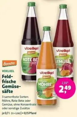 Biomarkt demeter VOELKEL Feldfrische Gemüsesäfte Angebot