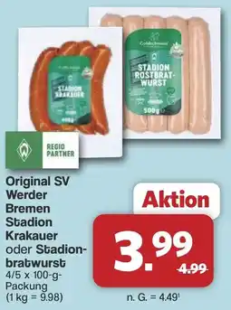 Famila Nord West Original SV Werder Bremen Stadion Krakauer oder Stadionbratwurst Angebot