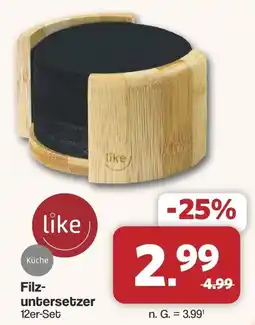 Famila Nord West Like Filzuntersetzer Angebot