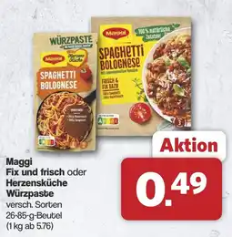 Famila Nord West Maggi Fix und frisch oder Herzensküche Würzpaste Angebot