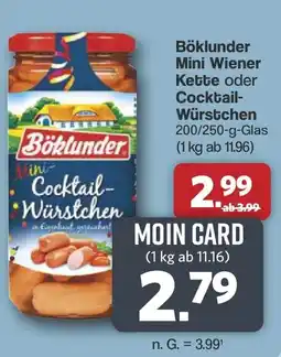 Famila Nord West Böklunder Mini Wiener Kette oder Cocktail Würstchen Angebot