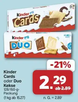 Famila Nord West Kinder Cards oder Duo Kekse Angebot