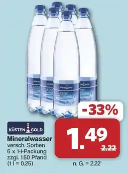 Famila Nord West KÜSTEN GOLD Mineralwasser Angebot