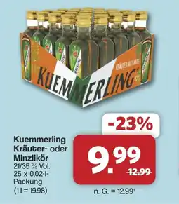 Famila Nord West Kuemmerling Kräuter- oder Minzlikör Angebot