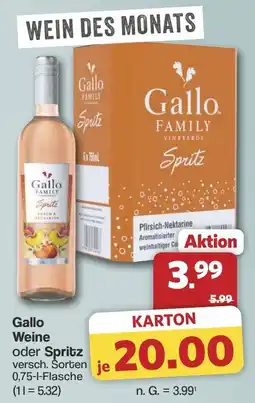 Famila Nord West Gallo Weine oder Spritz Angebot