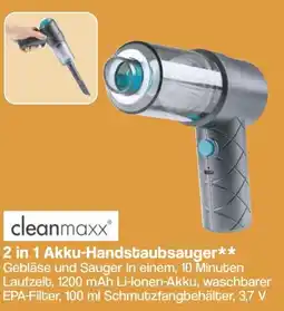 Famila Nord West cleanmaxx 2 in 1 Akku-Handstaubsauger Angebot