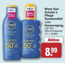 Famila Nord West Nivea Sun Schutz & Pflege Sonnenmilch oder Sonnenspray Angebot