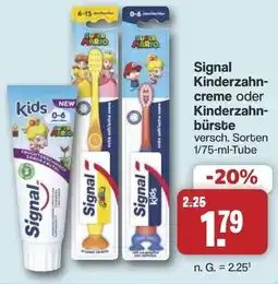 Famila Nord West Signal Kinderzahncreme oder Kinderzahnbürste Angebot