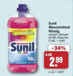Famila Nord West Sunil Waschmittel flüssig Angebot