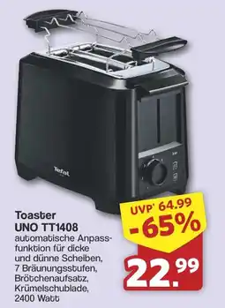 Famila Nord West Tefal Toaster UNO TT1408 Angebot