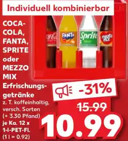 Kaufland Coca-cola, fanta, sprite oder mezzo mix erfrischungsgetränke Angebot