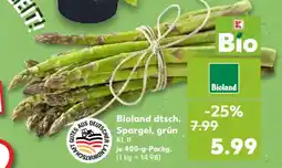 Kaufland Bioland dtsch. Spargel, grün Angebot