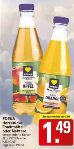 WEZ EDEKA Herzstücke Fruchtsäfte oder Nektare Angebot