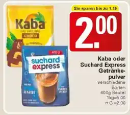 WEZ Kaba oder Suchard Express Getränkepulver Angebot