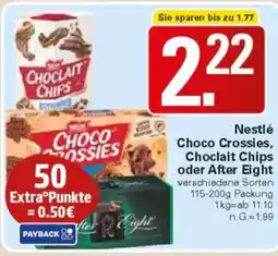 WEZ Nestlé Choco Crossies, Choclait Chips oder After Eight Angebot