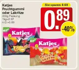 WEZ Katjes Fruchtgummi oder Lakritze Angebot