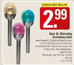 WEZ Gut & Günstig Solarleuchte Angebot