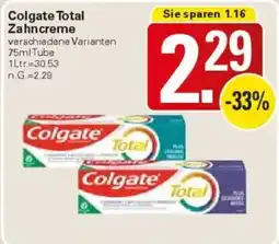 WEZ Colgate Total Zahncreme Angebot