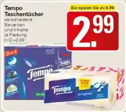 WEZ Tempo Taschentücher Angebot