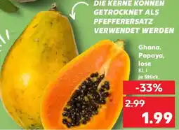 Kaufland Ghana. Papaya, lose Angebot