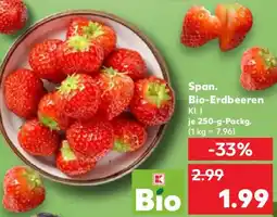 Kaufland Span. Bio-Erdbeeren Angebot