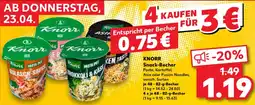 Kaufland KNORR Snack-Becher Angebot