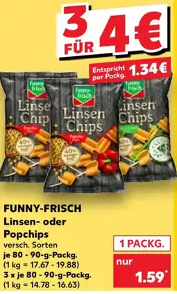 Kaufland FUNNY-FRISCH Linsen- oder Popchips Angebot