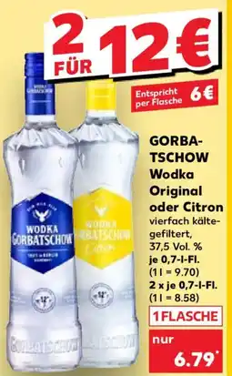 Kaufland GORBATSCHOW Wodka Original oder Citron Angebot