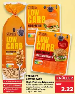 Kaufland STEINER'S LOWER CARB High-Protein-Teigwaren Angebot