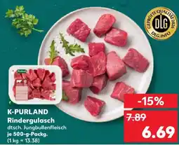Kaufland K-PURLAND Rindergulasch Angebot