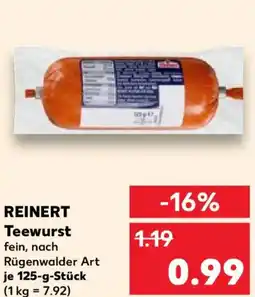 Kaufland REINERT Teewurst Angebot
