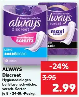 Kaufland ALWAYS Discreet Angebot