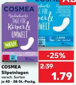 Kaufland COSMEA Slipeinlagen Angebot