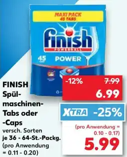 Kaufland FINISH Spülmaschinen Tabs oder -Caps Angebot