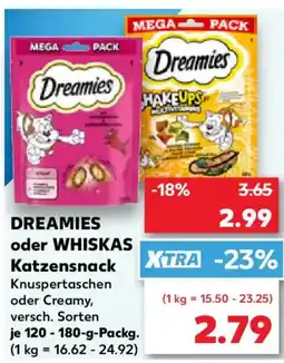 Kaufland DREAMIES oder WHISKAS Katzensnack Angebot
