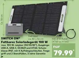 Kaufland SWITCH ON Faltbares Solarladegerät 100 W Angebot