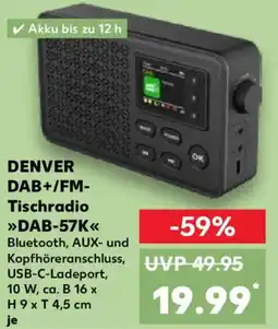 Kaufland DENVER DAB+/FM- Tischradio DAB-57K Angebot