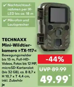 Kaufland TECHNAXX Mini-Wildtierkamera TX-117 Angebot